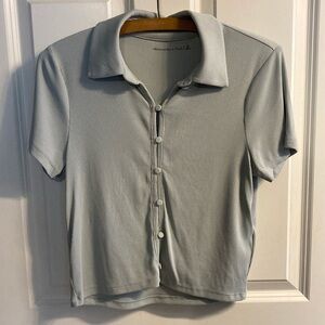 Size Medium Green Abercrombie and Fitch Button Down Top